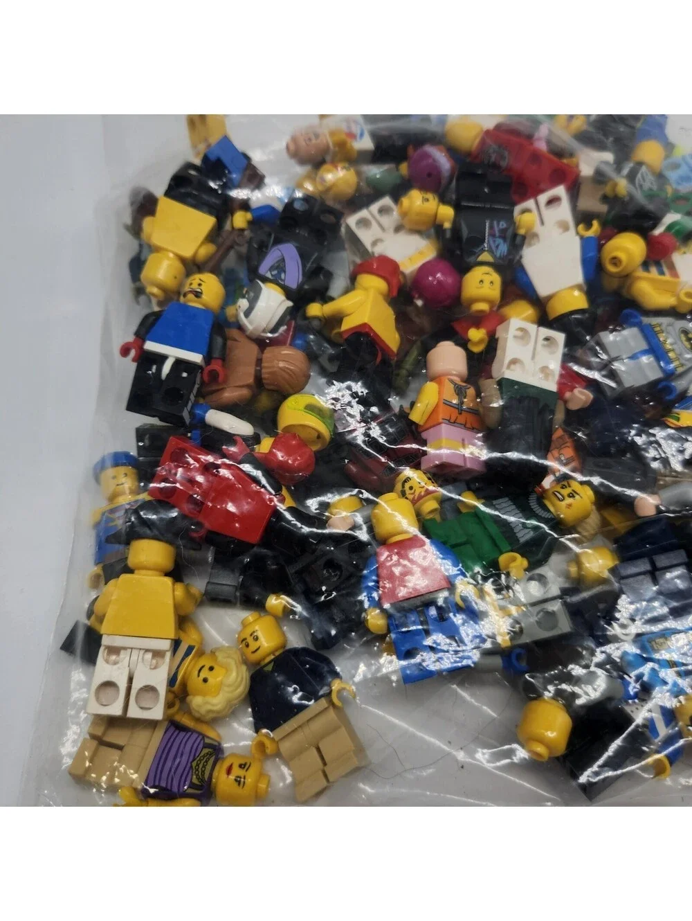 LEGO Minifigure Lot 85+ Genuine Star Wars Simpsons Police Heads Parts Bulk Mix
